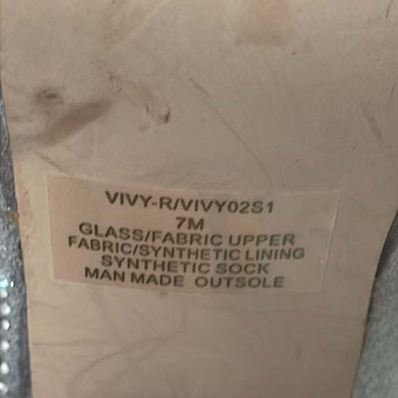 Steve Madden Vivy Ankle Boots Sparkle Rhinestone Flared Heel Silver Sz 7 - Picture 16 of 17